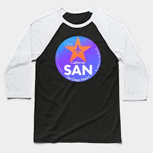 SAN DIEGO California round sticker design Baseball T-Shirt